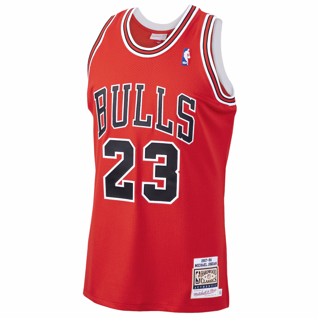Chicago Bulls Michael Jordan Mitchell & Ness Scarlet 1997/98 Hardwood Classics Authentic Jersey
