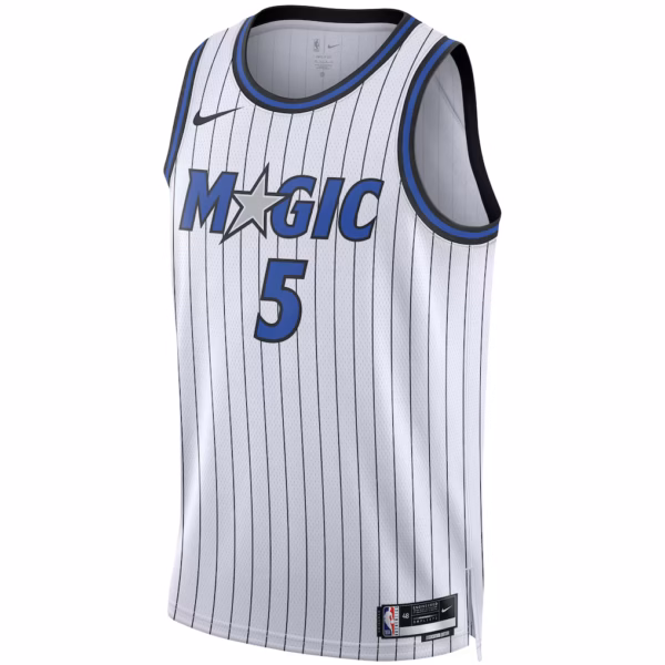 1 Orlando Magic Paolo Banchero White Jersey