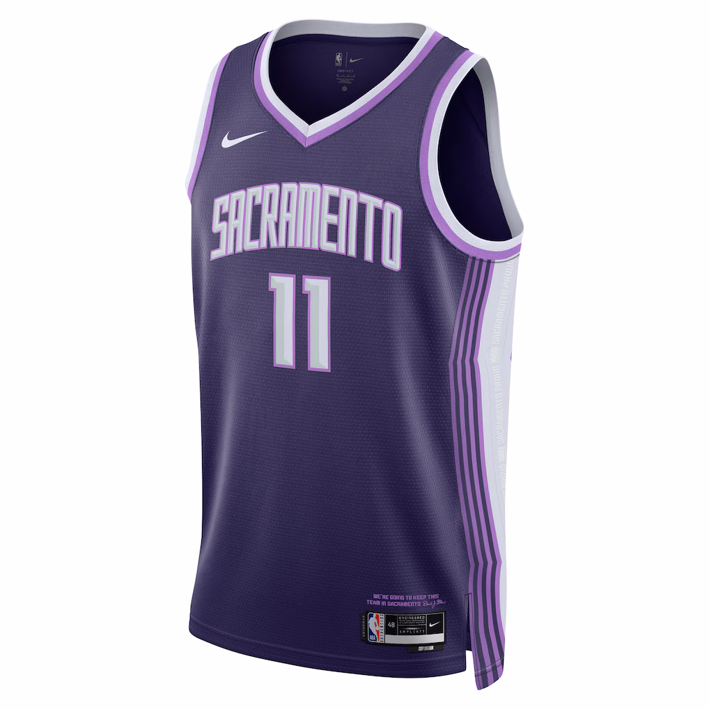 Sacramento Kings Domantas Sabonis Purple Jersey