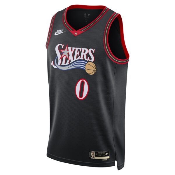 1 Philadelphia 76ers Tyrese Maxey Nike Black Swingman Jersey - Classic Edition