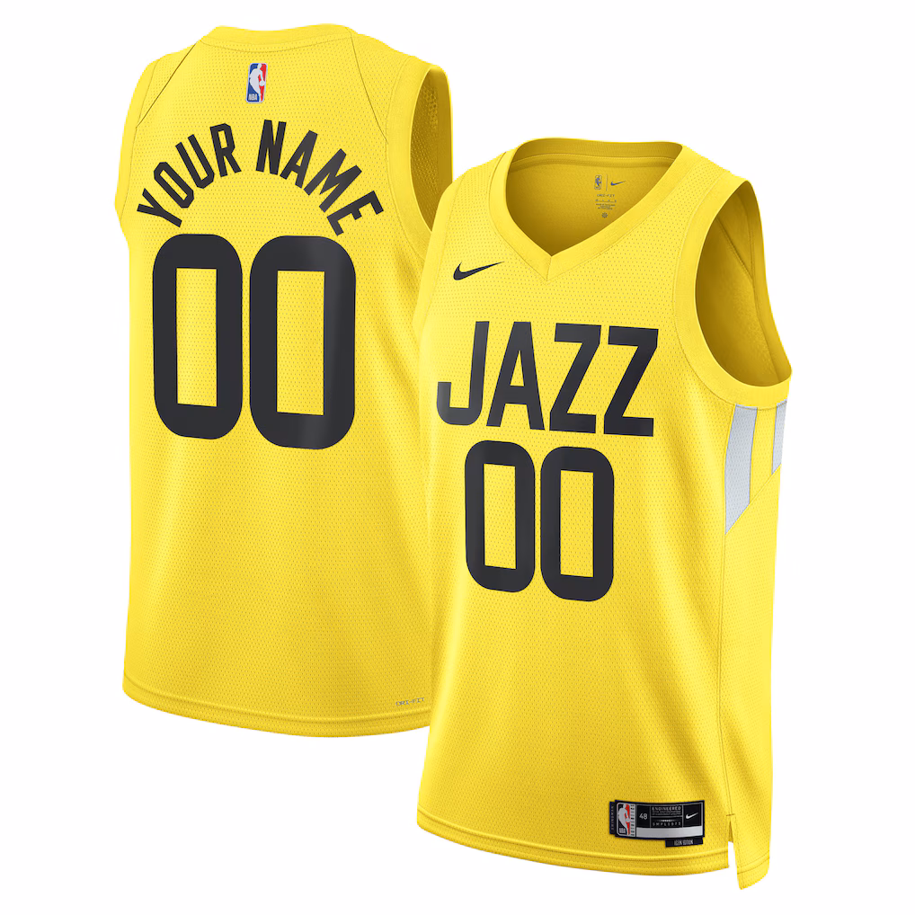 14 Utah Jazz custom basketball jerseys, in any size, with any name, and of any style