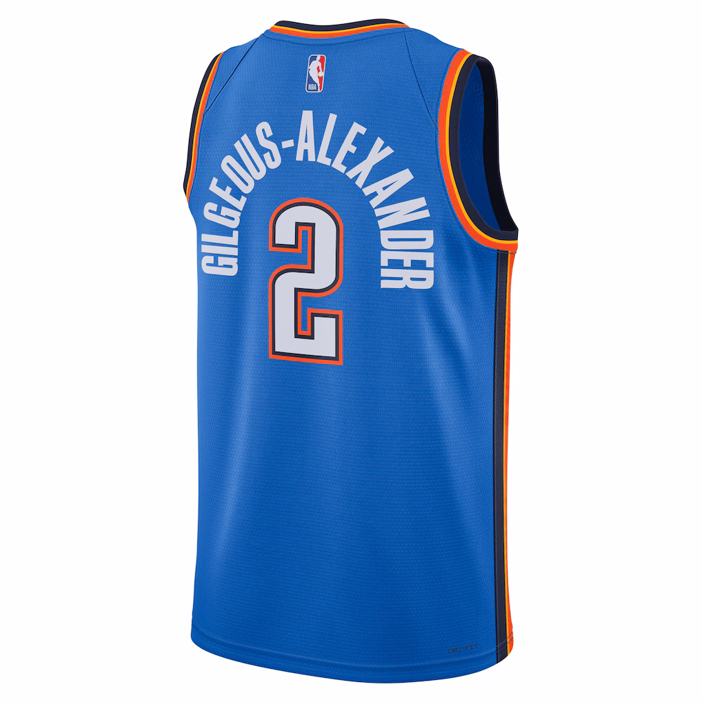 Oklahoma City Thunder Shai Gilgeous-Alexander Blue Jersey