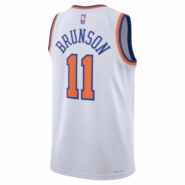 2 New York Knicks Jalen Brunson White Jersey