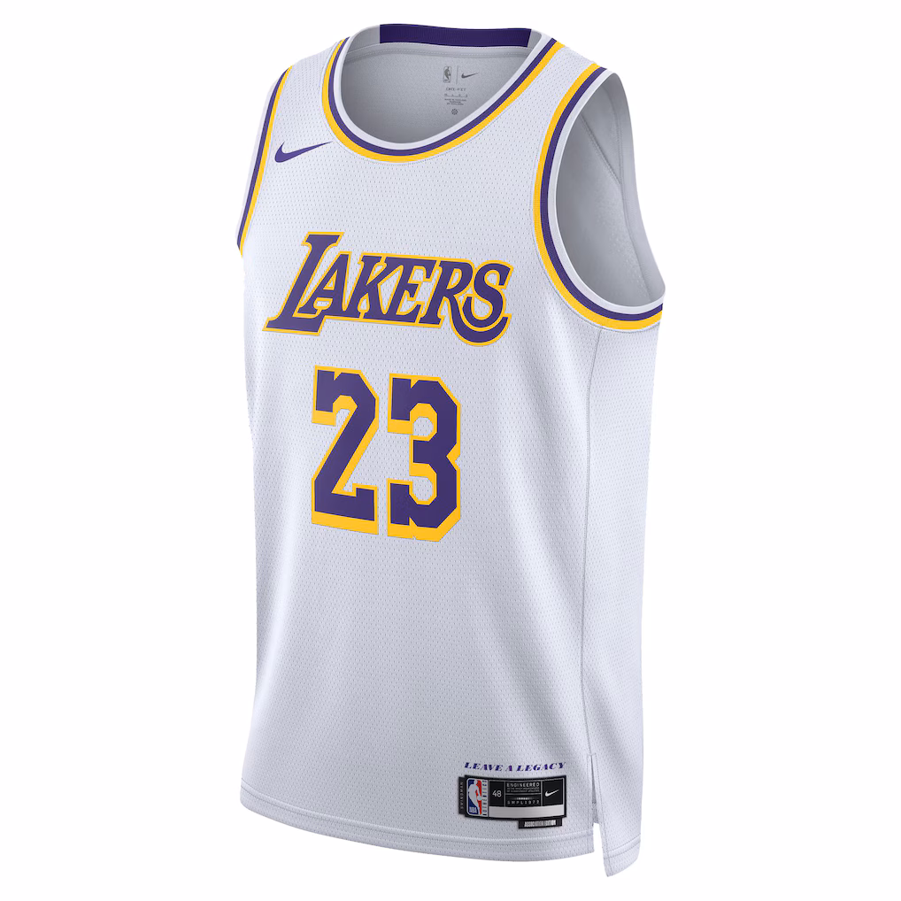 Los Angeles Lakers LeBron James White Jersey