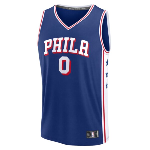 Philadelphia 76ers Tyrese Maxey blue jersey