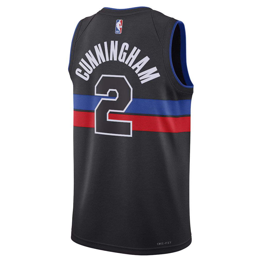 Detroit Pistons Cade Cunningham Black Jersey