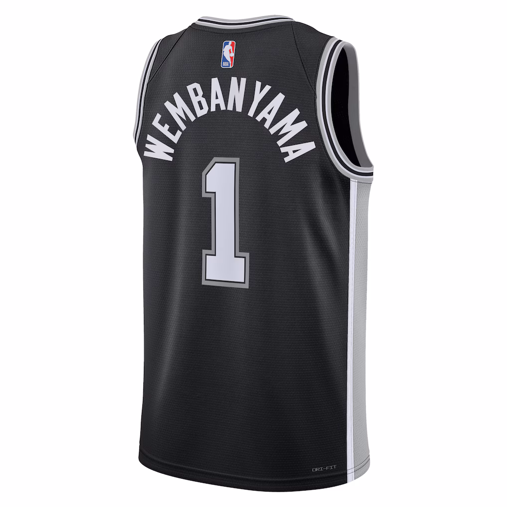San Antonio Spurs Victor Wembanyama Black Jersey