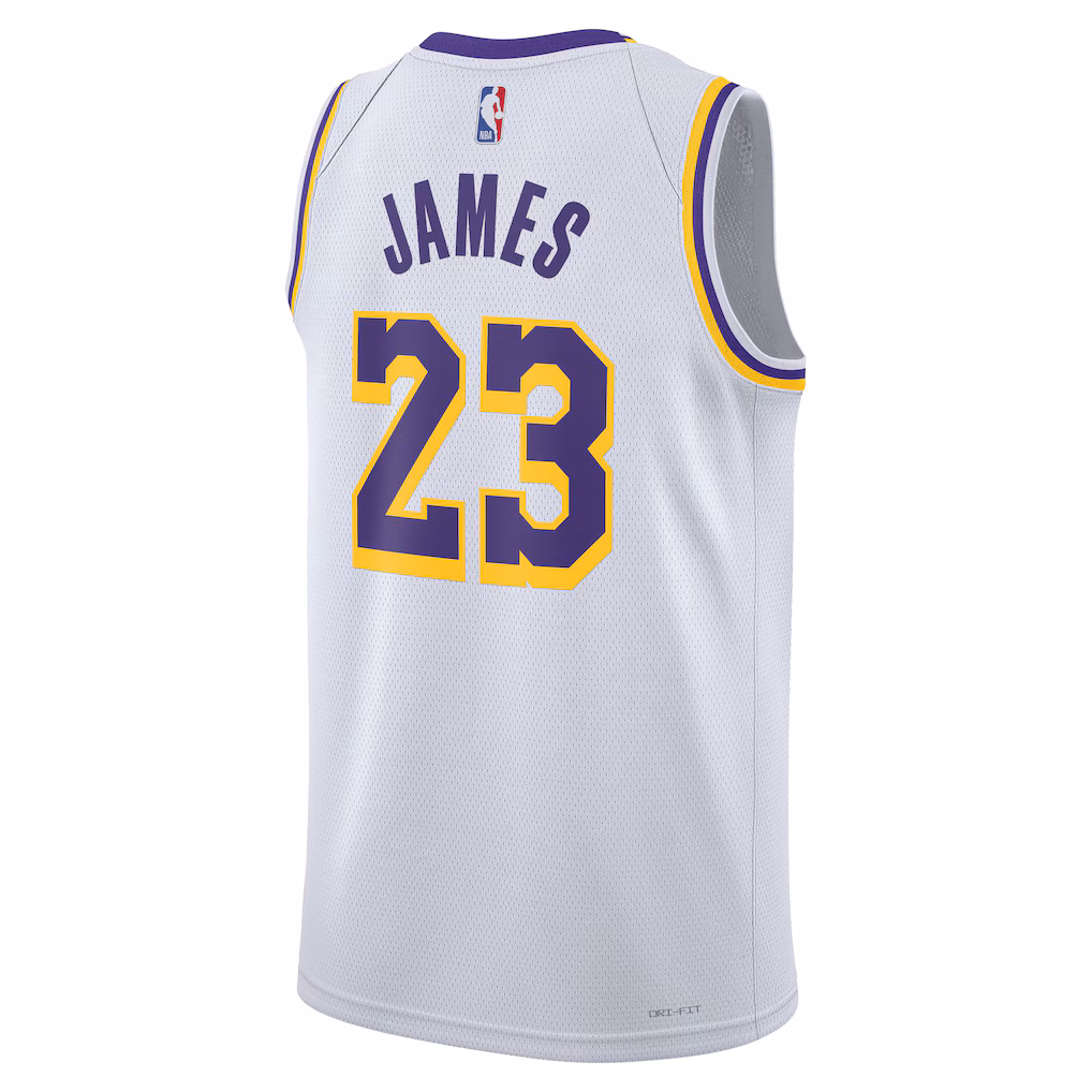 Los Angeles Lakers LeBron James White Jersey