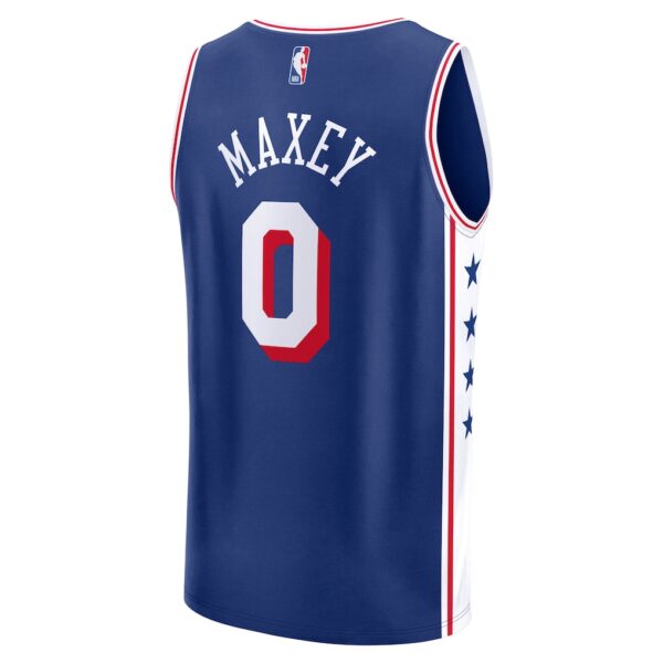 Philadelphia 76ers Tyrese Maxey blue jersey