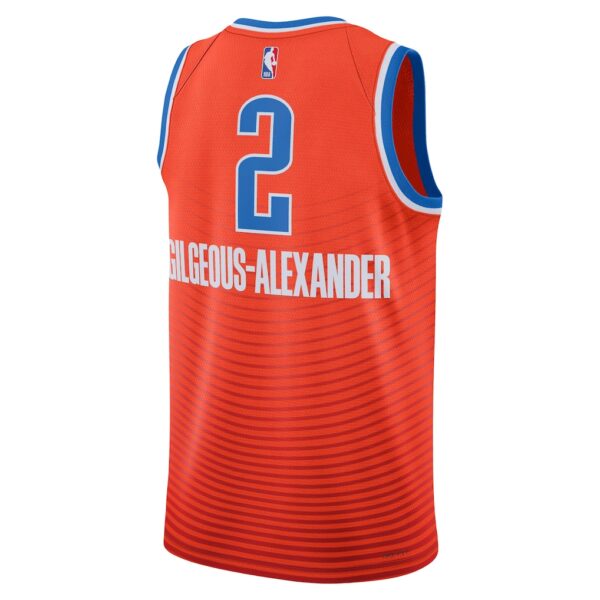 4 Oklahoma City Thunder Shai Gilgeous-Alexander Orange Jersey