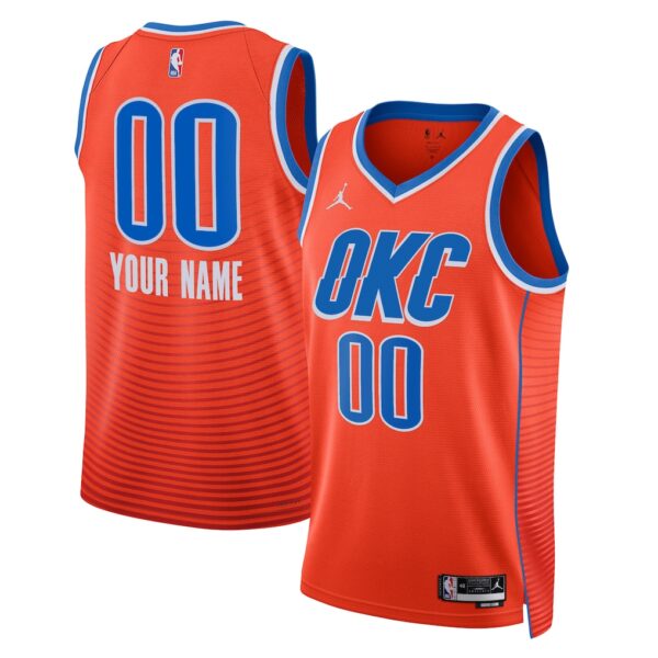 4 Oklahoma City Thunder Orange Jersey