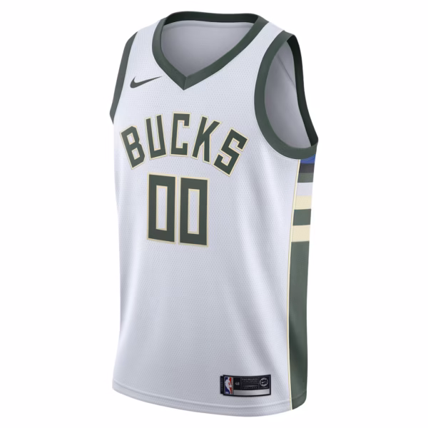 5 Milwaukee Bucks White Jersey