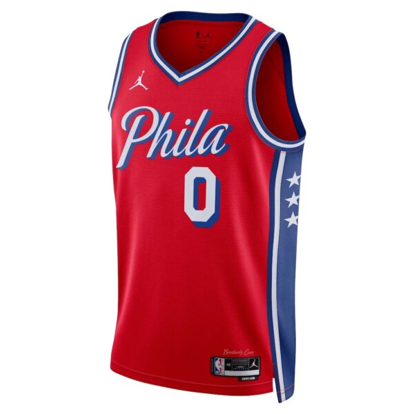 5 Philadelphia 76ers Tyrese Maxey Red Jersey