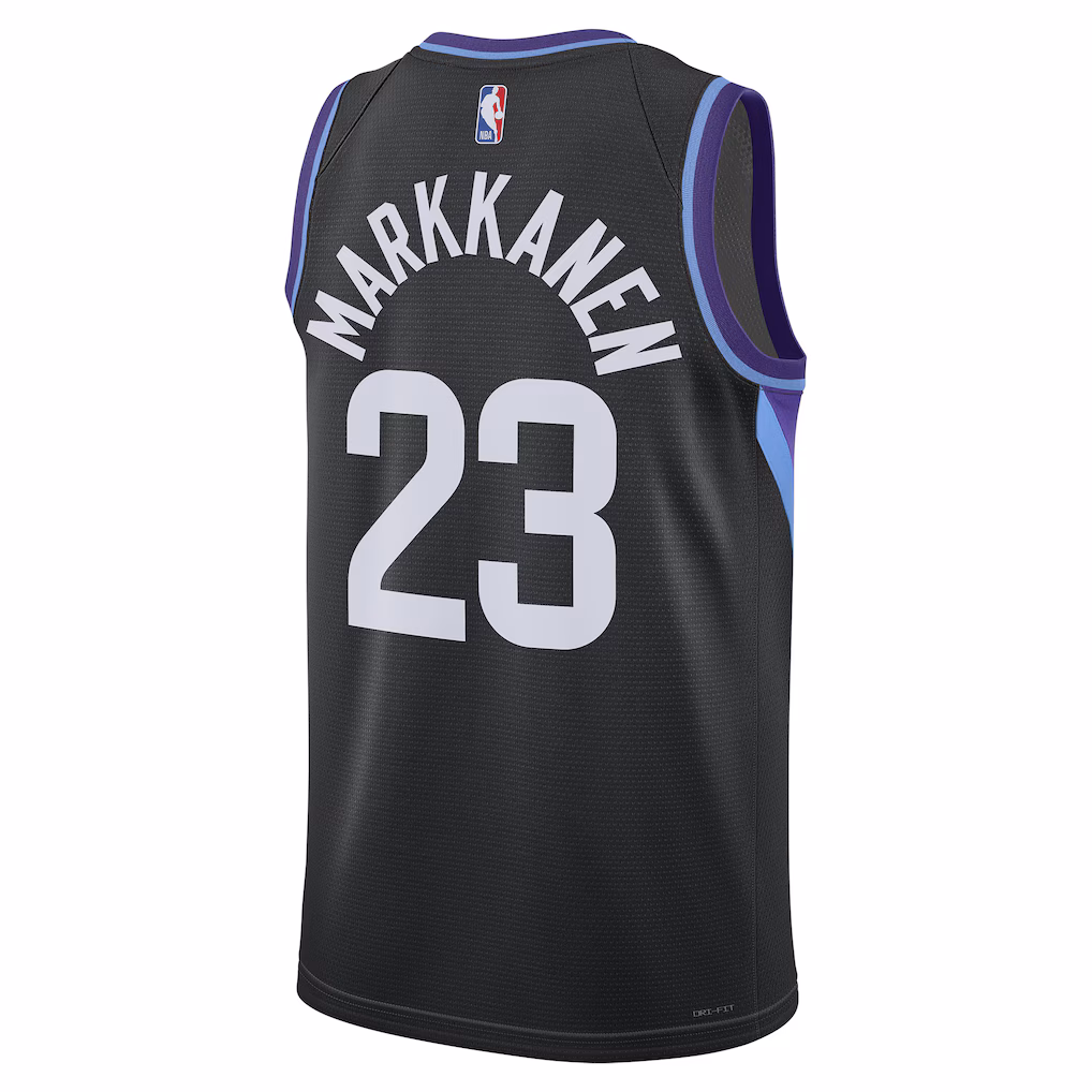 Utah Jazz Lauri Markkanen Black Jersey