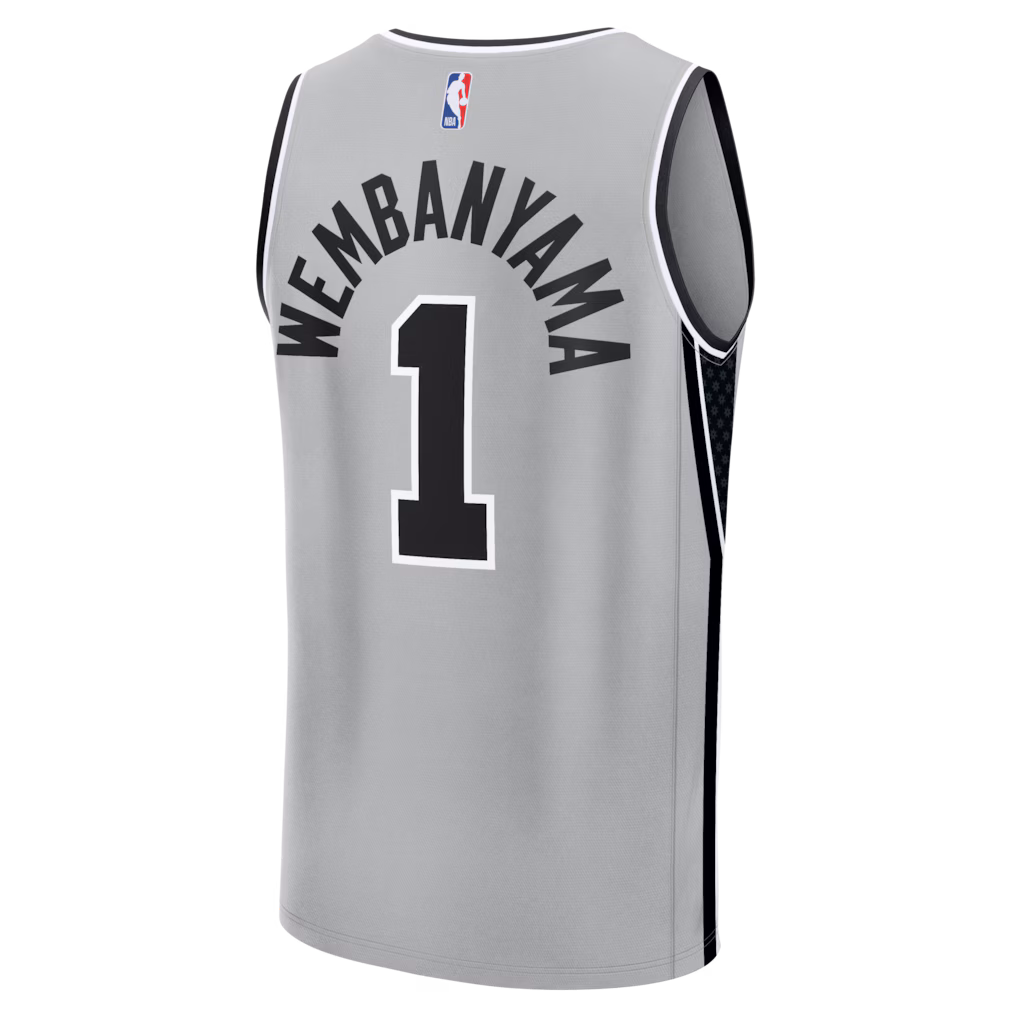 San Antonio Spurs Victor Wembanyama Silver Jersey