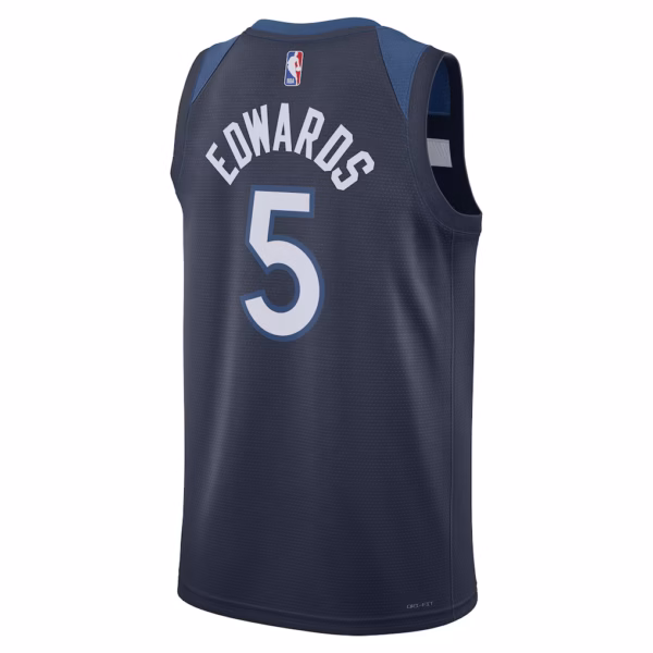 6 Minnesota Timberwolves Anthony Edwards Navy Jersey