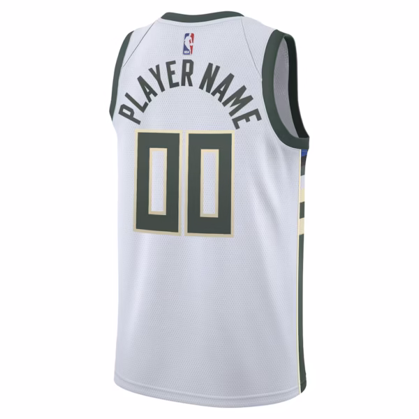 6 Milwaukee Bucks White Jersey