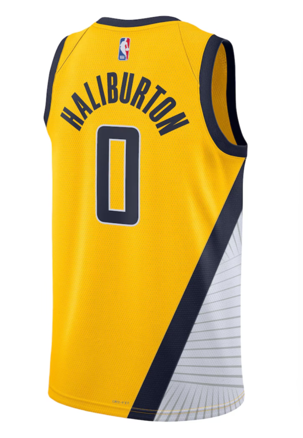 IndiIndiana Pacers #0 Tyrese Haliburton Yellow Basketball Jersey