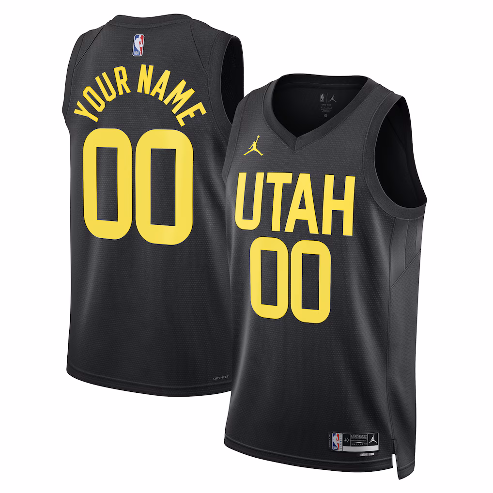 7 Utah Jazz custom basketball jerseys, in any size, with any name, and of any style