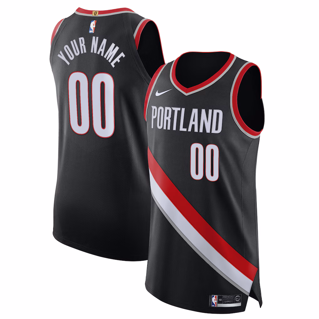 7 Portland Trail Blazers custom basketball jerseys, in any size, with any name, and of any style