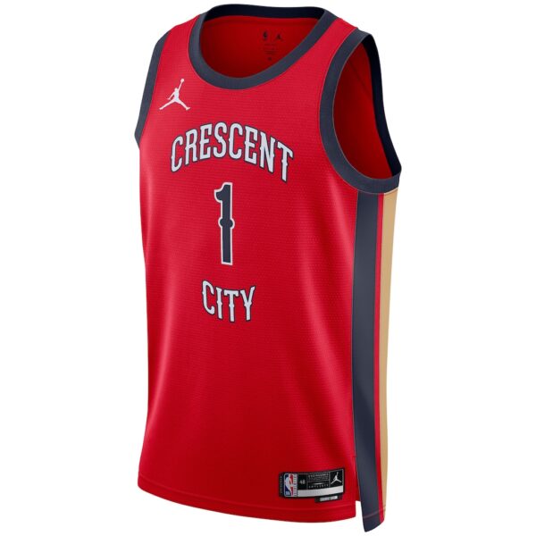 7 New Orleans Pelicans Zion Williamson Red Jersey