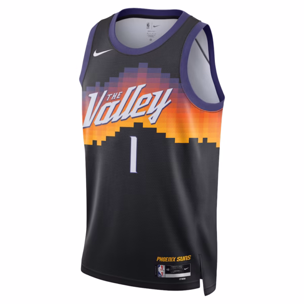 8 Phoenix Suns Devin Booker Black Jersey-3