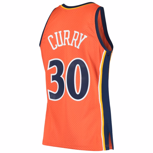 8 Golden State Warriors Stephen Curry Orange Jersey
