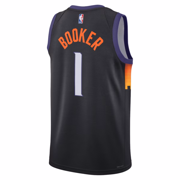 9 Phoenix Suns Devin Booker Black Jersey-3