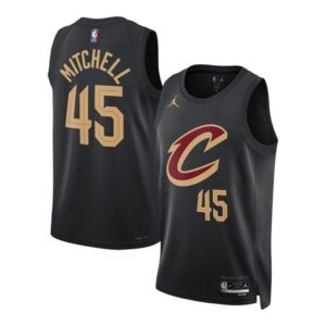 Cleveland Cavaliers #45 Donovan Mitchell Black Swingman Statement Edition Jersey Cleveland Cavaliers #45 Donovan Mitchell Black Swingman Statement Edition Jersey