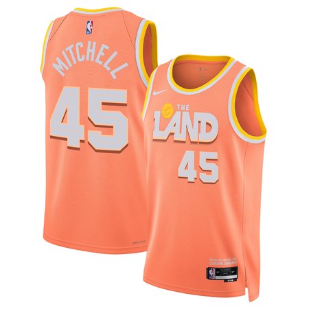 Cleveland Cavaliers #45 Donovan Mitchell Orange 202526 Swingman City Edition Jersey Cleveland Cavaliers #45 Donovan Mitchell Orange 2025/26 Swingman City Edition Jersey