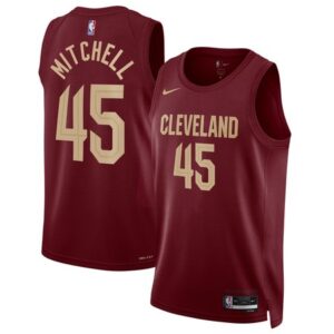 Cleveland Cavaliers #45 Donovan Mitchell Wine Swingman Icon Edition Jersey Cleveland Cavaliers #45 Donovan Mitchell Wine Swingman Icon Edition Jersey