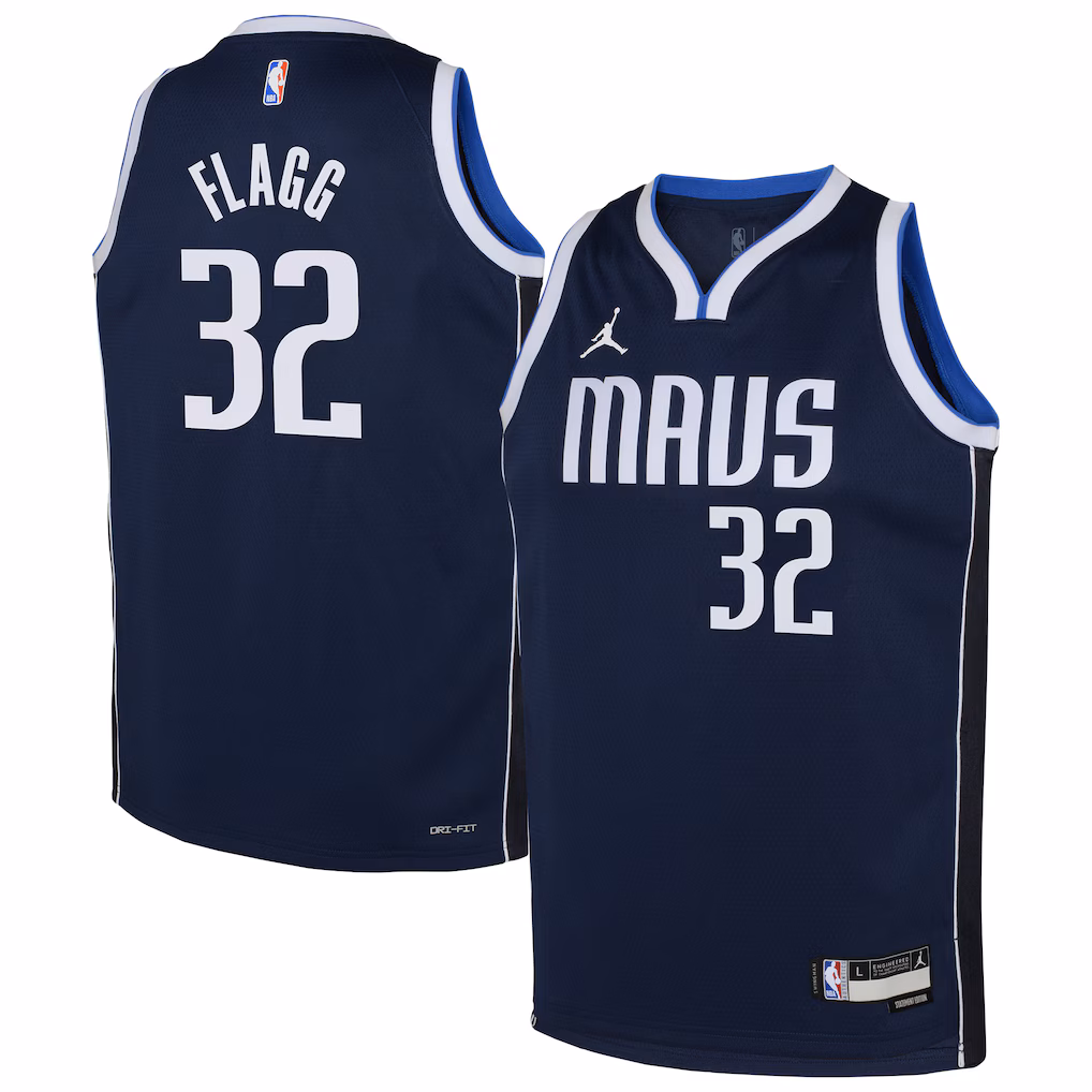 Dallas Mavericks Cooper Flagg Brand Navy Jersey - Statement Edition Dallas Mavericks Cooper Flagg Brand Navy Jersey - Statement Edition