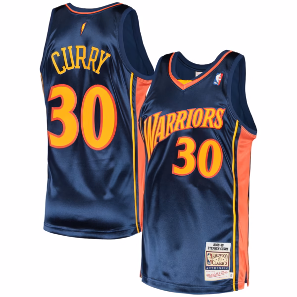 Golden State Warriors Stephen Curry Navy Jersey