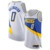 Indiana Pacers #0 Tyrese Haliburton White 202526 Authentic City Edition Jersey Indiana Pacers #0 Tyrese Haliburton White 2025/26 Authentic City Edition Jersey