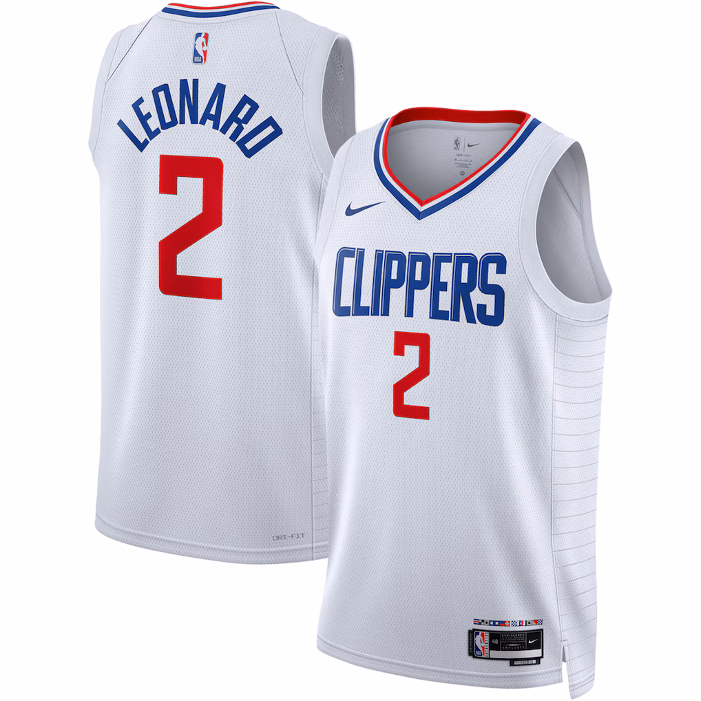LA Clippers Kawhi Leonard White Jersey