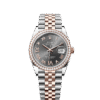 M126281RBR-0011 Rolex Datejust 36mm Two-Tone Everose Gold Round Diamond Bezel Automatic Watch