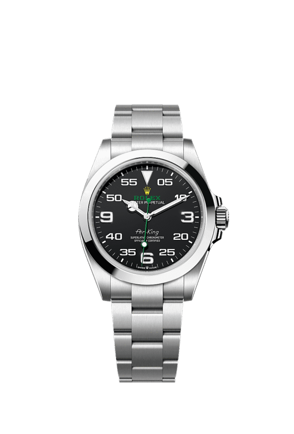 M126900-0001 Rolex Air-King Stainless Steel Automatic Mechanical Wristwatch