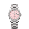 M128349RBR-0008 Rolex Day-Date 36mm 18K White Gold Round Diamond Bezel President Bracelet Automatic Watch