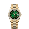 Rolex Day-Date 36mm 18K Yellow Gold Baguette Diamond Bezel President Bracelet Automatic Watch