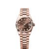 M278275-0010 Rolex Datejust 31mm Everose Gold Fluted Bezel Ladies Automatic Watch