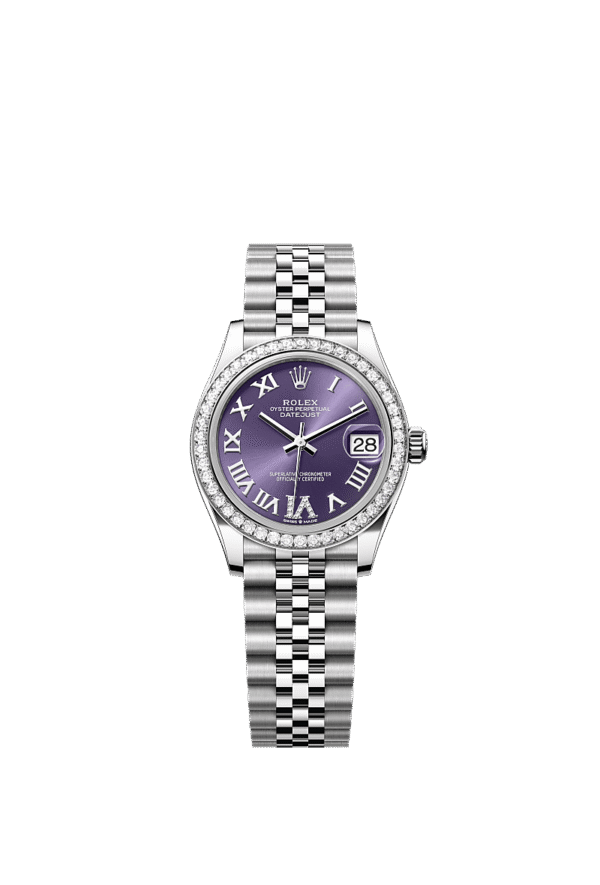 M278384RBR-0030 Rolex Datejust 31mm 904L Oystersteel Round Diamond Bezel Ladies Automatic Mechanical Watch