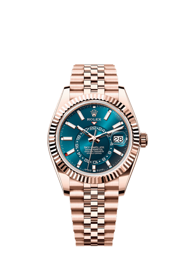 M336935-0005 Rolex Sky-Dweller 42mm 18K Everose Gold Oyster Bracelet Automatic Watch