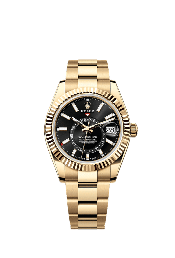 M336938-0002 Rolex Sky-Dweller 42mm 18K Yellow Gold Oyster Bracelet Automatic Watch