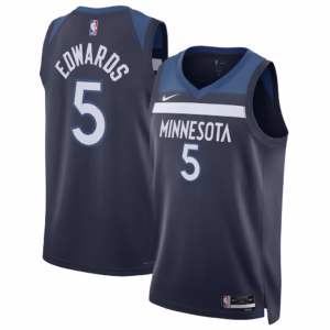 Minnesota Timberwolves Anthony Edwards Navy Jersey