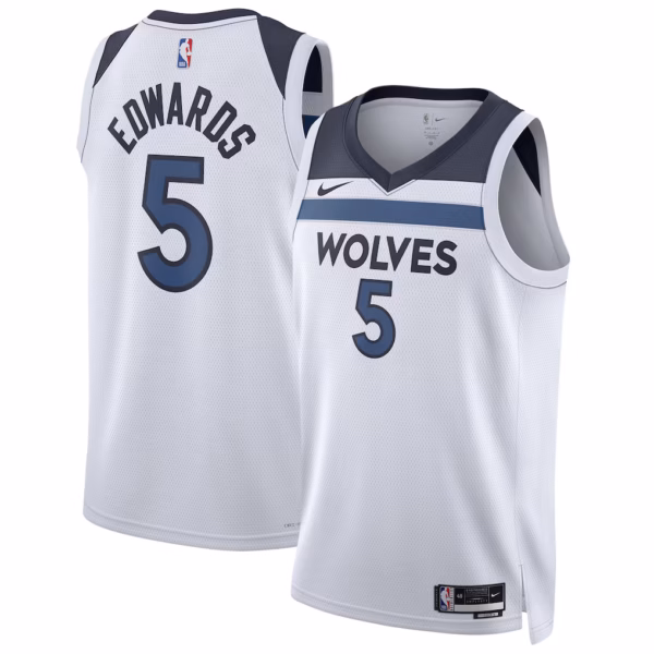 Minnesota Timberwolves Anthony Edwards White Jersey