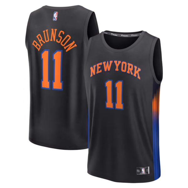 New York Knicks Jalen Brunson Black Jersey New York Knicks Jalen Brunson Black Jersey