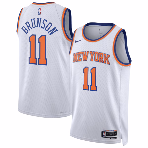New York Knicks Jalen Brunson White Jersey New York Knicks Jalen Brunson White Jersey