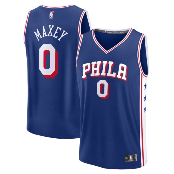 Philadelphia 76ers Tyrese Maxey blue jersey