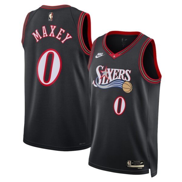 Philadelphia 76ers Tyrese Maxey Nike Black Swingman Jersey - Classic Edition Philadelphia 76ers Tyrese Maxey Nike Black Swingman Jersey - Classic Edition
