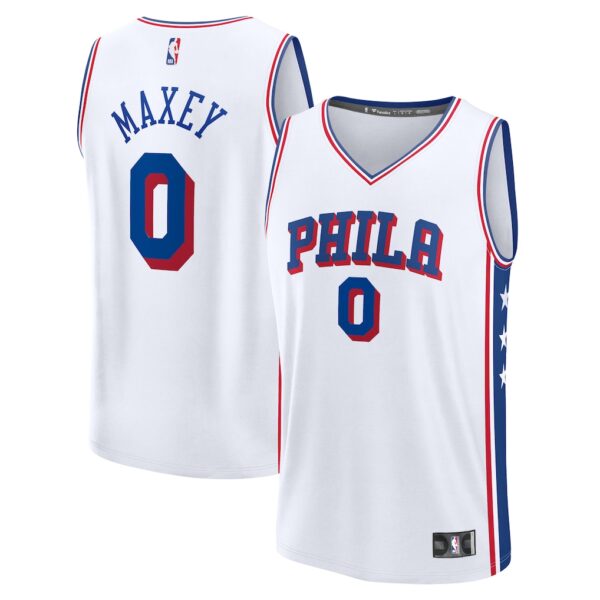 Philadelphia 76ers Tyrese Maxey White Jersey